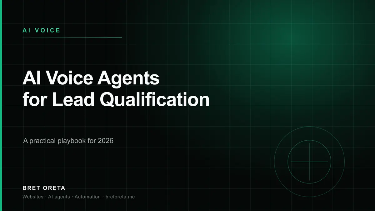 AI Voice Agents for Lead Qualification in 2026: A Practical Playbook