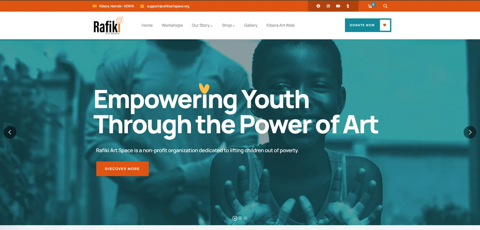 Rafiki Art Space – Non-Profit Website for a Community Art Center in Kibera