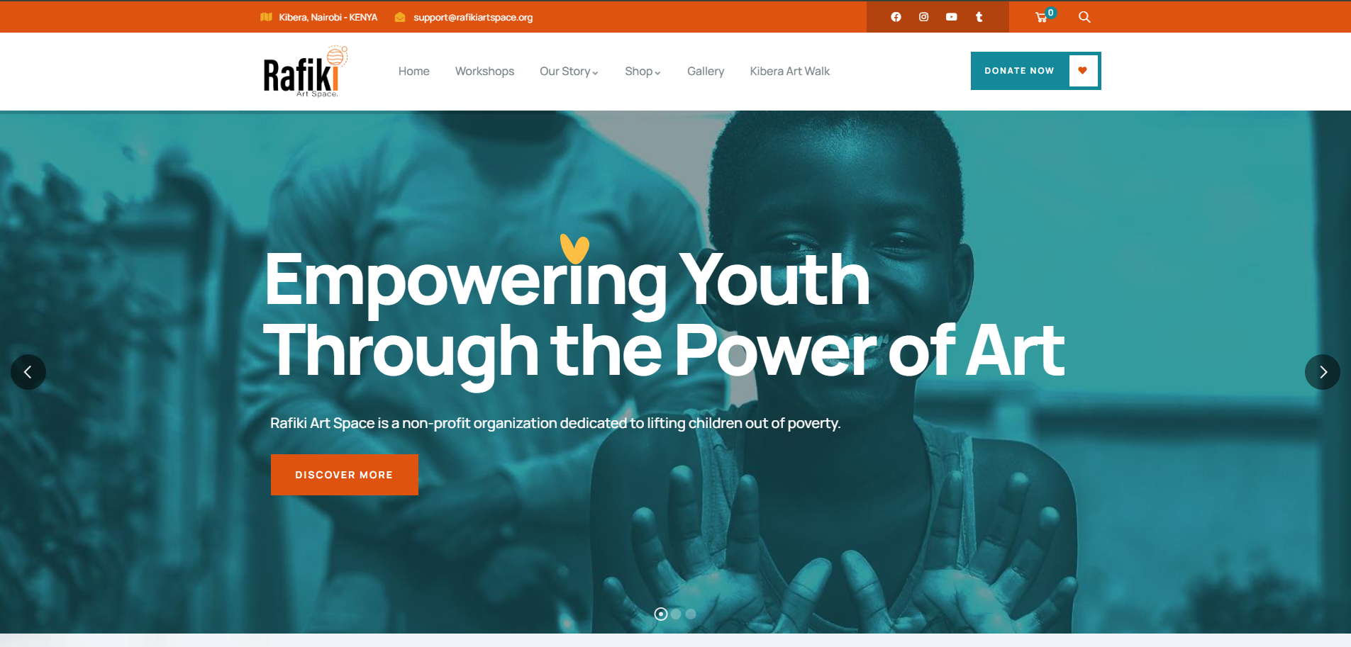Rafiki Art Space – Non-Profit Website for a Community Art Center in Kibera